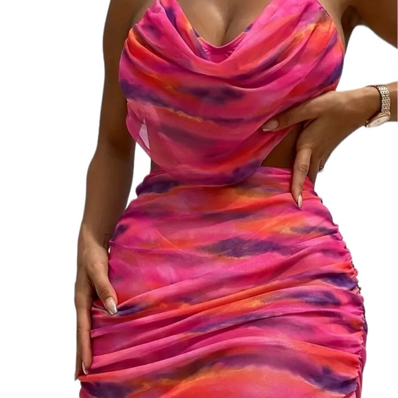 (3) Pc Ombre Halter Bikini Swim Suit - Picture 6 of 6